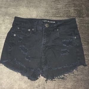 High rise black shorts American Eagle
